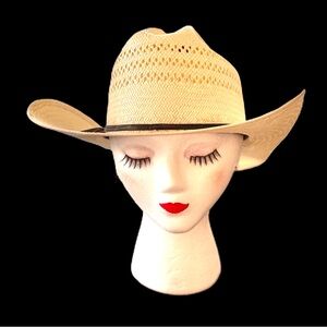 Bailey U- rollit Unisex woven straw cowboy hat 7 1/8 inch 57 CM EUC